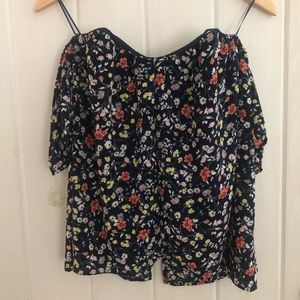 Off the shoulder flower top